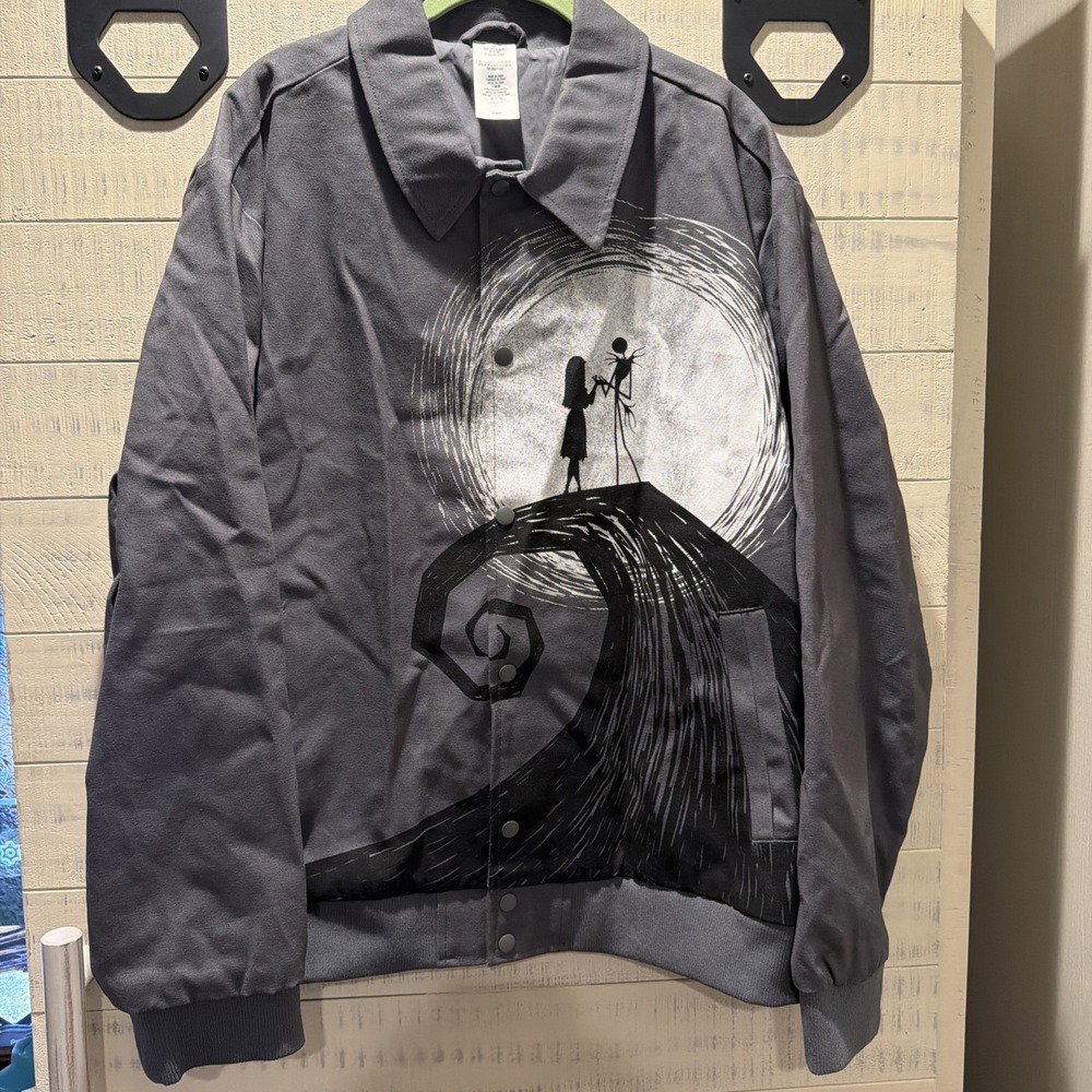 Disney Parks Nightmare Before Christmas Snap Twill Jacket Men's XL NWT